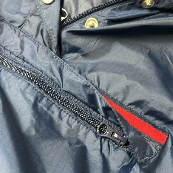 🔥 Tommy Hilfiger Vintage 90s Windbreaker Pullover Jacket Navy M 1/4 Zip Hoodie 🔥 - Picture 11 of 16